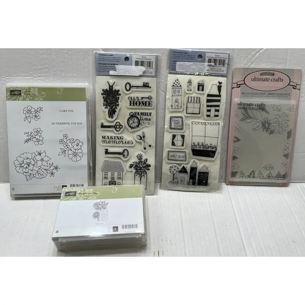 Lot Of Stampin' Up + Cloud9 Design Rubber Cling Stamp Sets Home/Floral Crafts